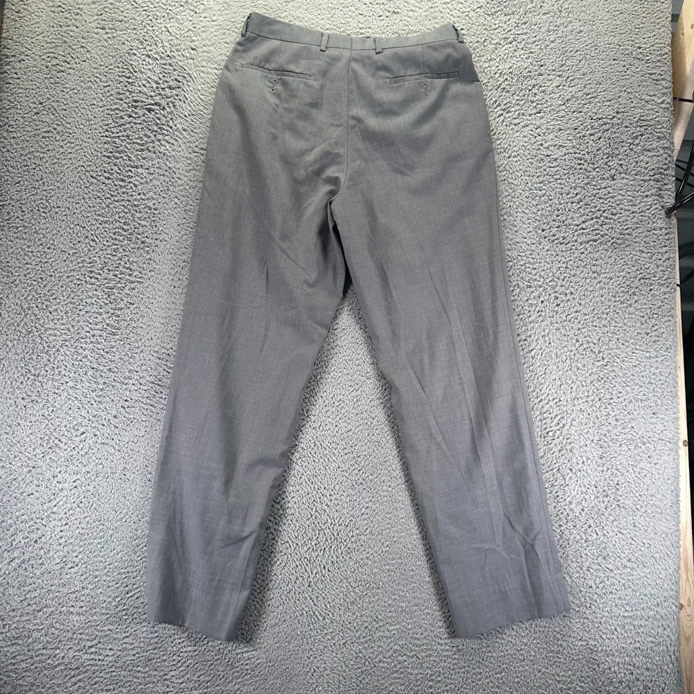 Ralph Lauren Pant Men's 33x32‎ Gray Polyester Dress Straight Leg Preppy Business